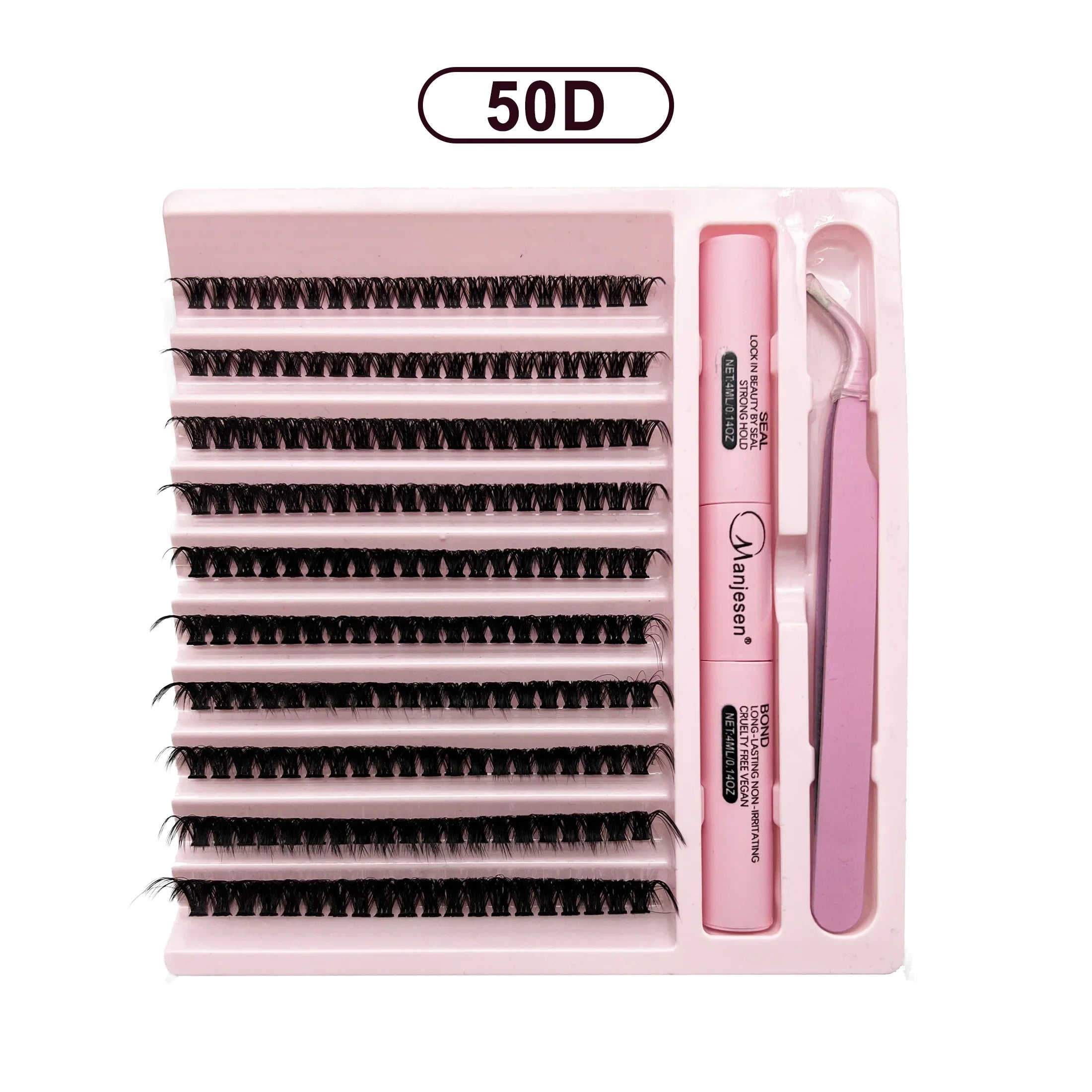 DIY Eyelash Extension Kit – 200PCS Clusters, Bond & Seal, Makeup Tools & Accessories