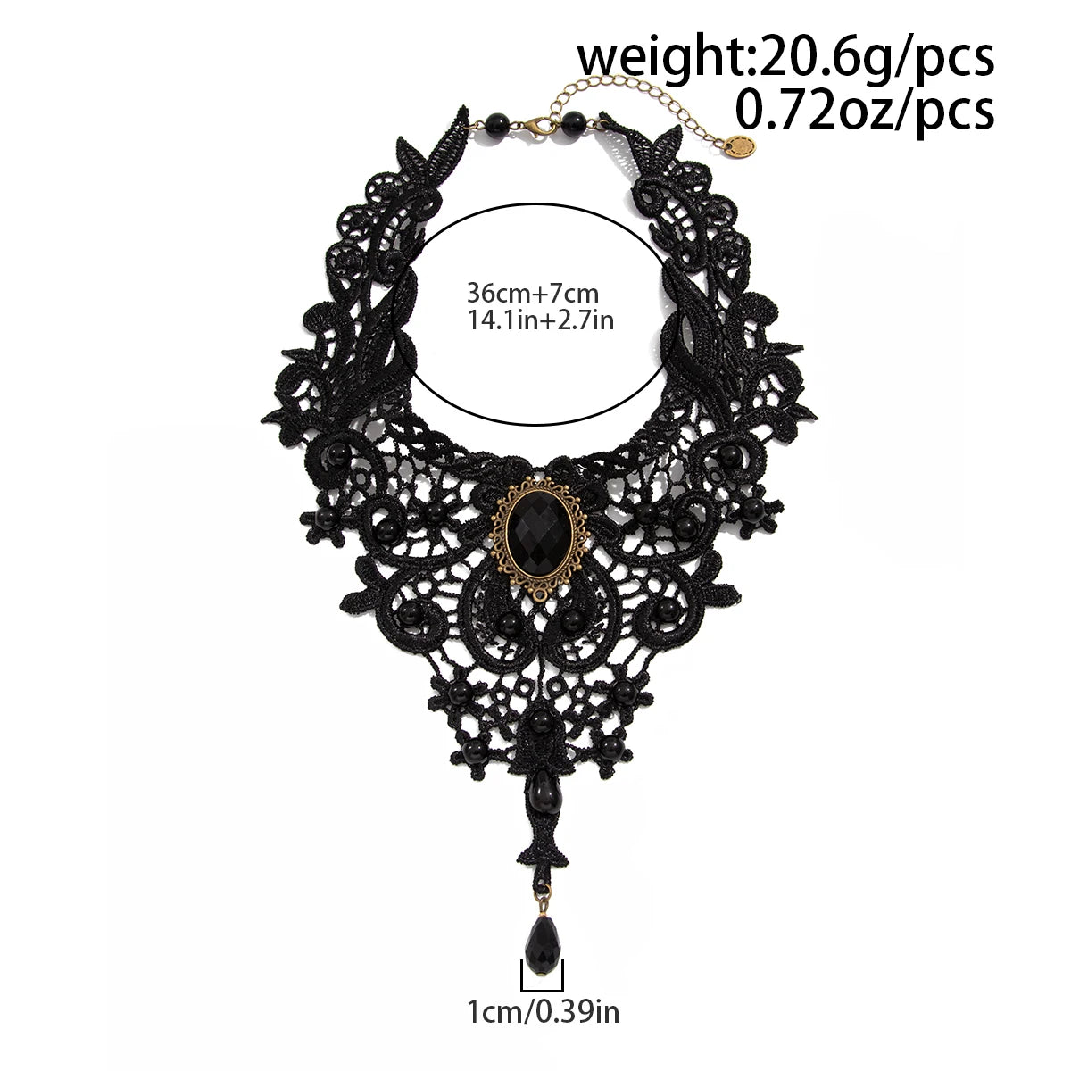 Noir Élégant – Gothic Lace Choker