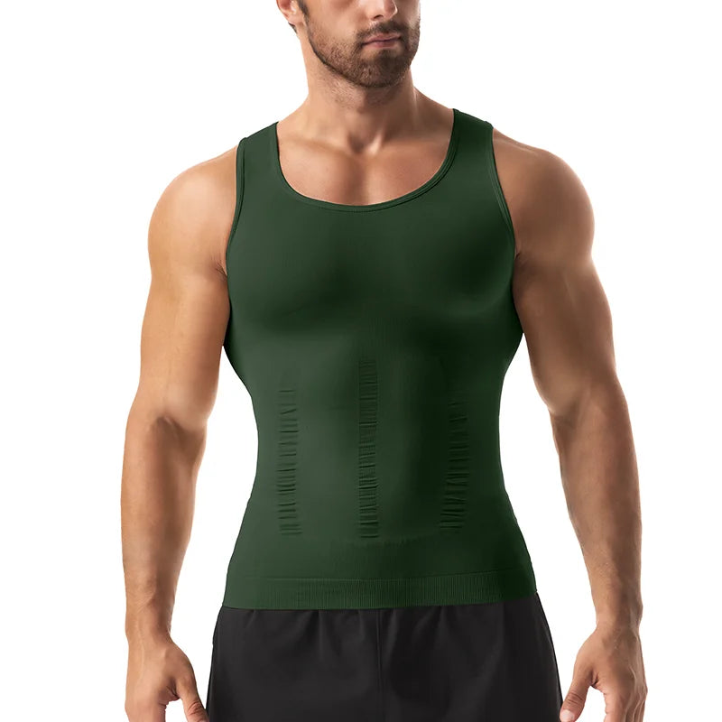 Men's Slimming Body Shaper Vest – Abs Control, Gym Workout, Compression Tank Top, Sleeveless