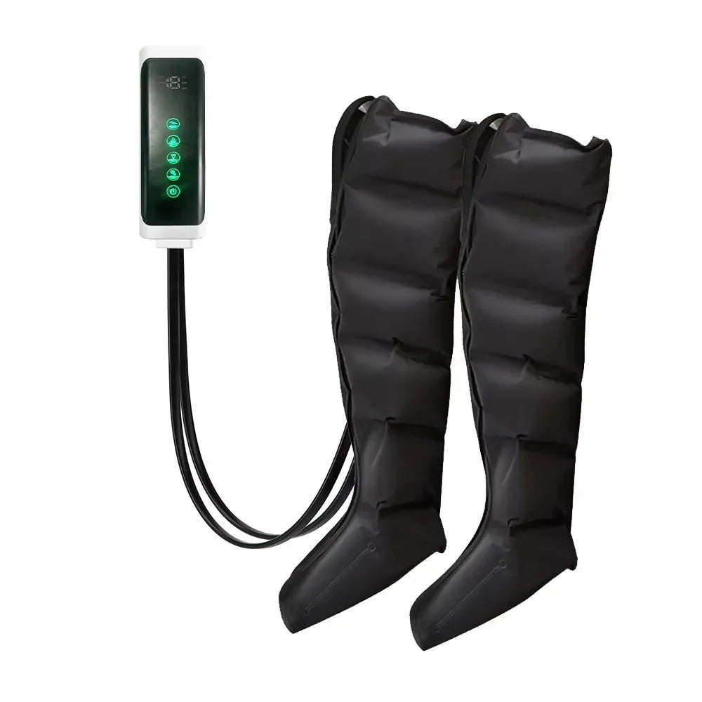 6-Airbag Compression Massage Boots – Circulation & Leg Muscle Relaxation, Relieves Varicose Veins