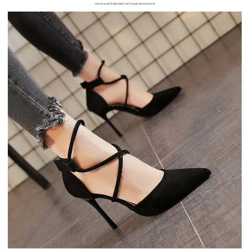 Women’s Suede Pointed Stiletto High Heels