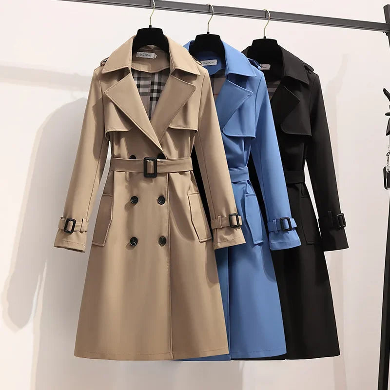 Veste Femme Mi-Longue Style Coréen – Coupe Ample, Col Ouvert