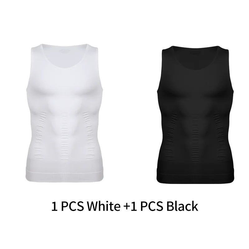 Men's Slimming Body Shaper Vest – Abs Control, Gym Workout, Compression Tank Top, Sleeveless