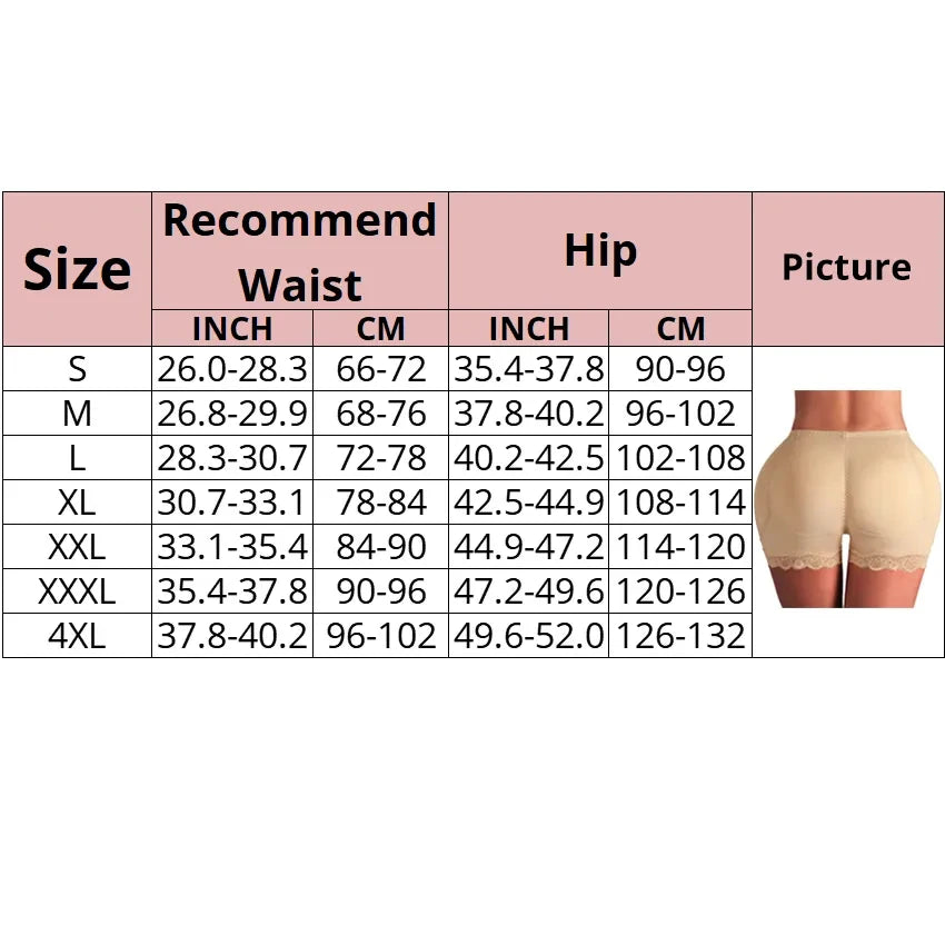 CXZD Butt Lifter Pants – Lace Padded Shapewear for Plump Hips