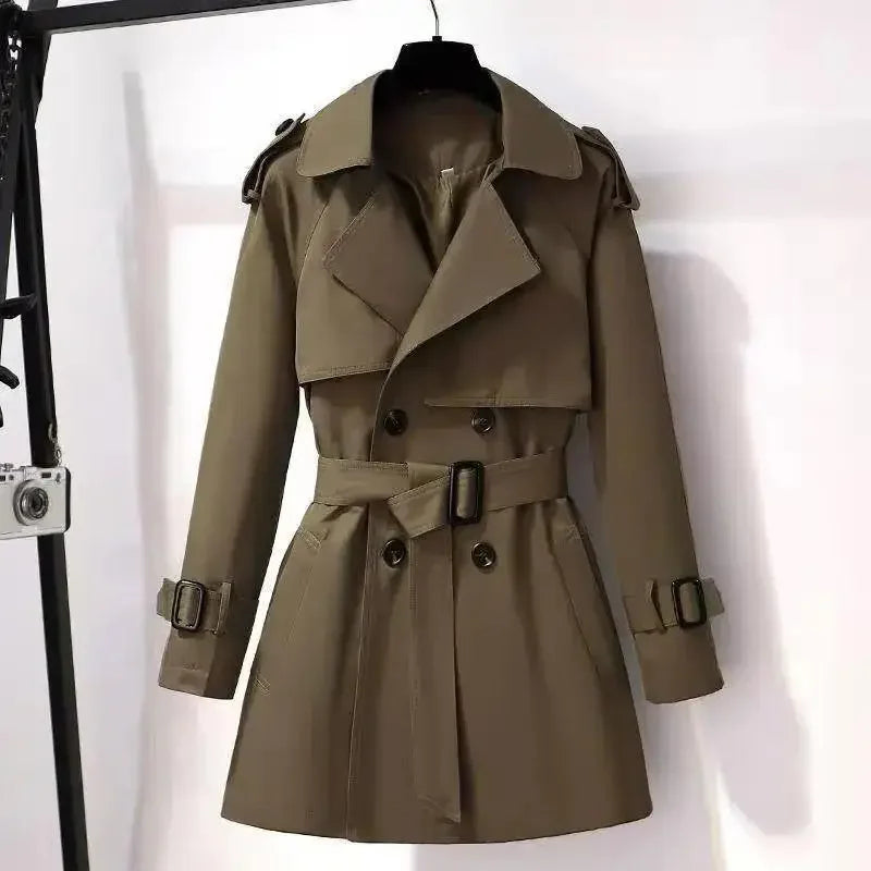 Manteau Femme Mi-Long – British Style, Slim Waist, Fashionable Autumn/Winter