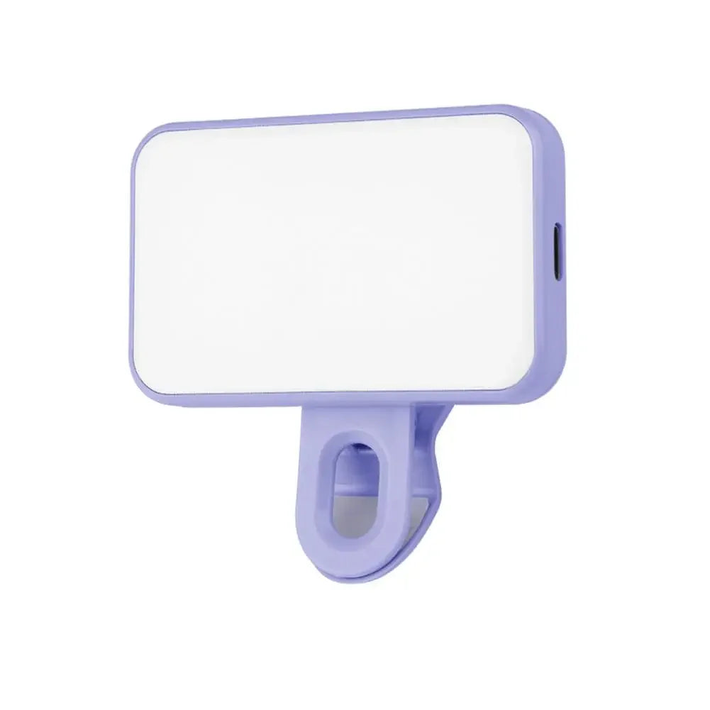 Portable Mini Selfie Fill Light – Rechargeable, 3 Modes, Adjustable Brightness