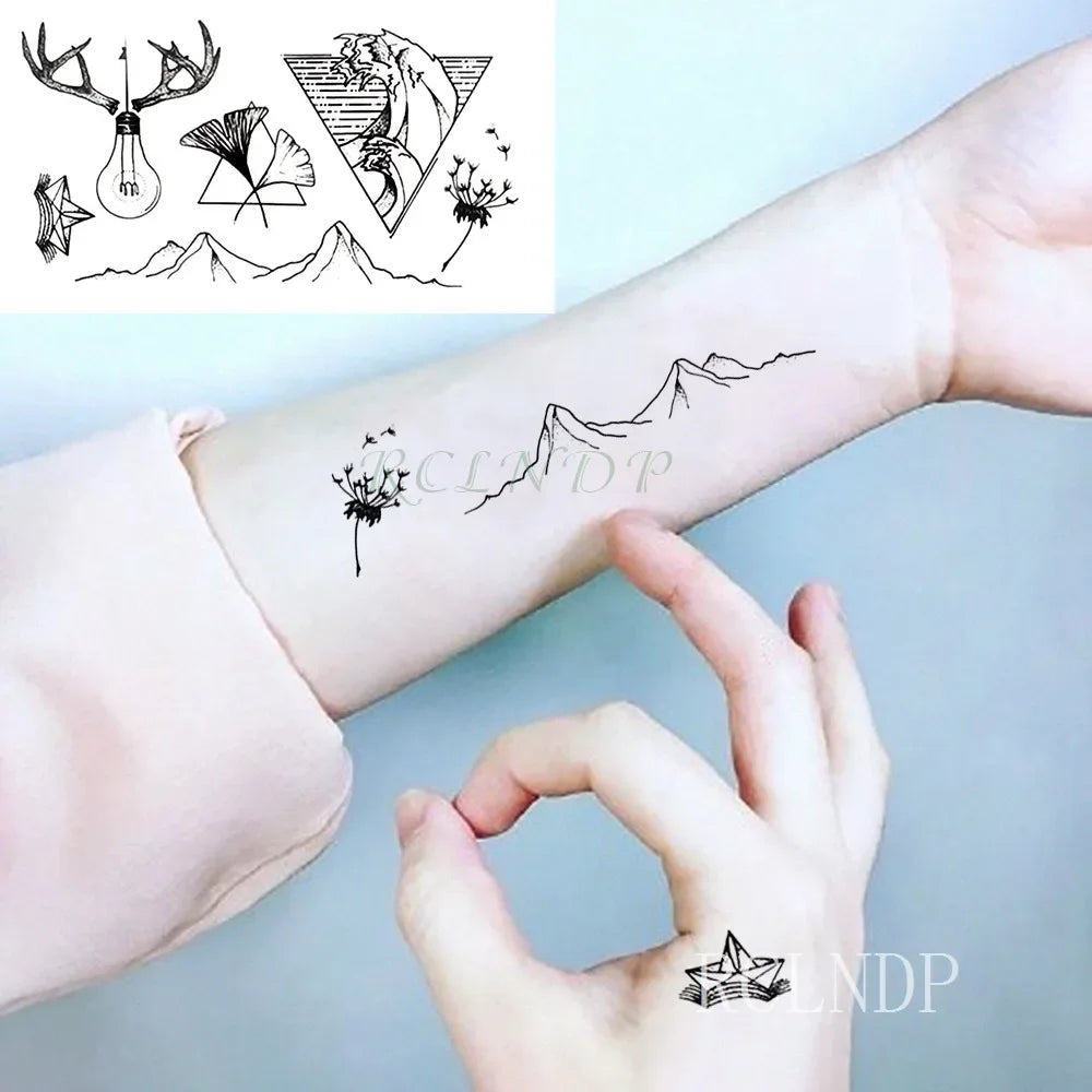 Waterproof Temporary Tattoo – Heartbeat Line, Small, Body Art for Women & Girls