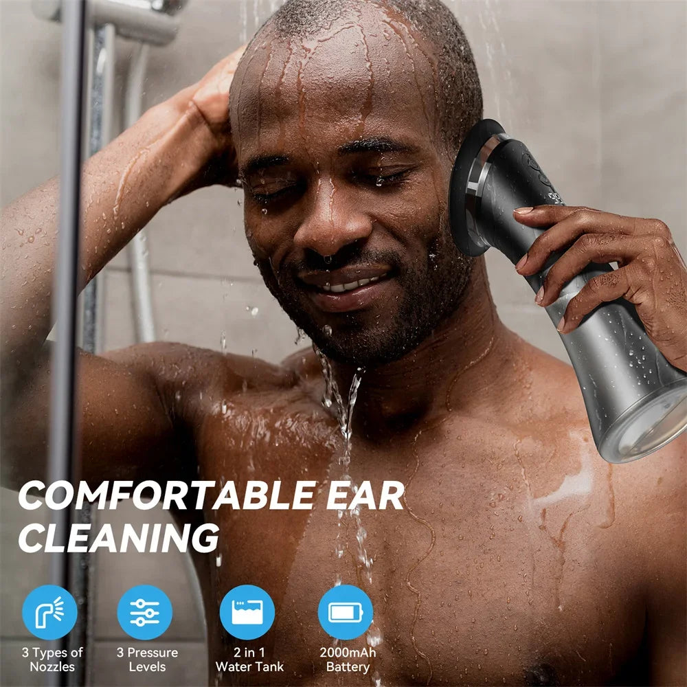 Electric Ear Wax Removal Tool – Water-Powered, 3 Pressure Settings, Ear Cleaner for Adults & Kids