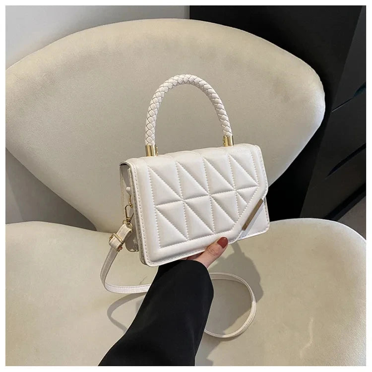 Designer Plaid PU Leather Crossbody Bag – Trendy Women’s Shoulder Handbag