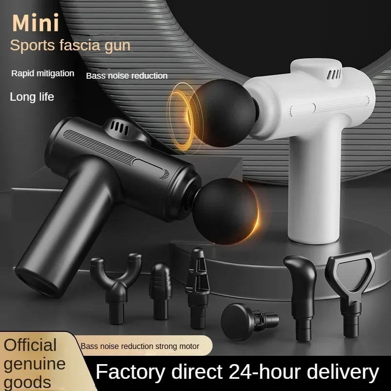 Mini USB Massage Gun – Deep Tissue, 8 Heads, Arms/Back/Leg, Muscle Relaxation & Fitness