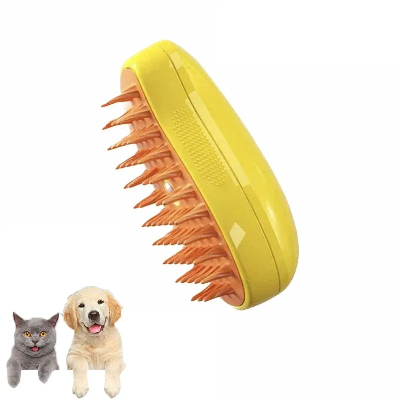 Cat & Dog Steam Brush – 3-in-1 Electric Grooming, Sprayer & Massage Comb