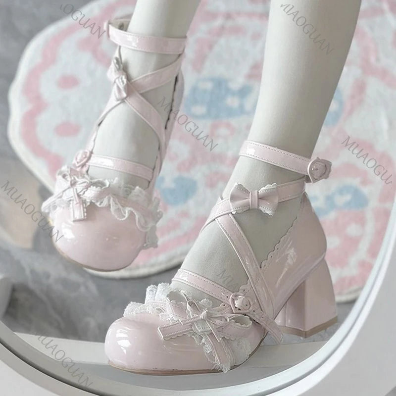 Lolita Mary Jane Bow High Heels – 2025 Women's Princess Pumps