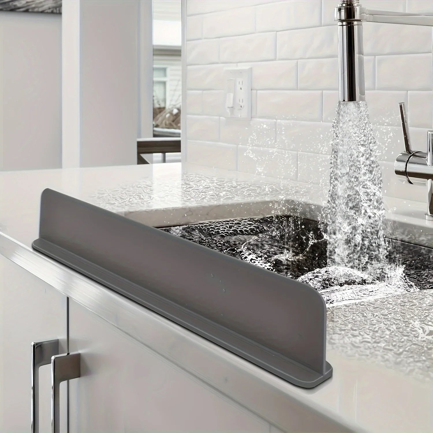 Silicone Sink Splash Guard for Faucet & Dish Protection