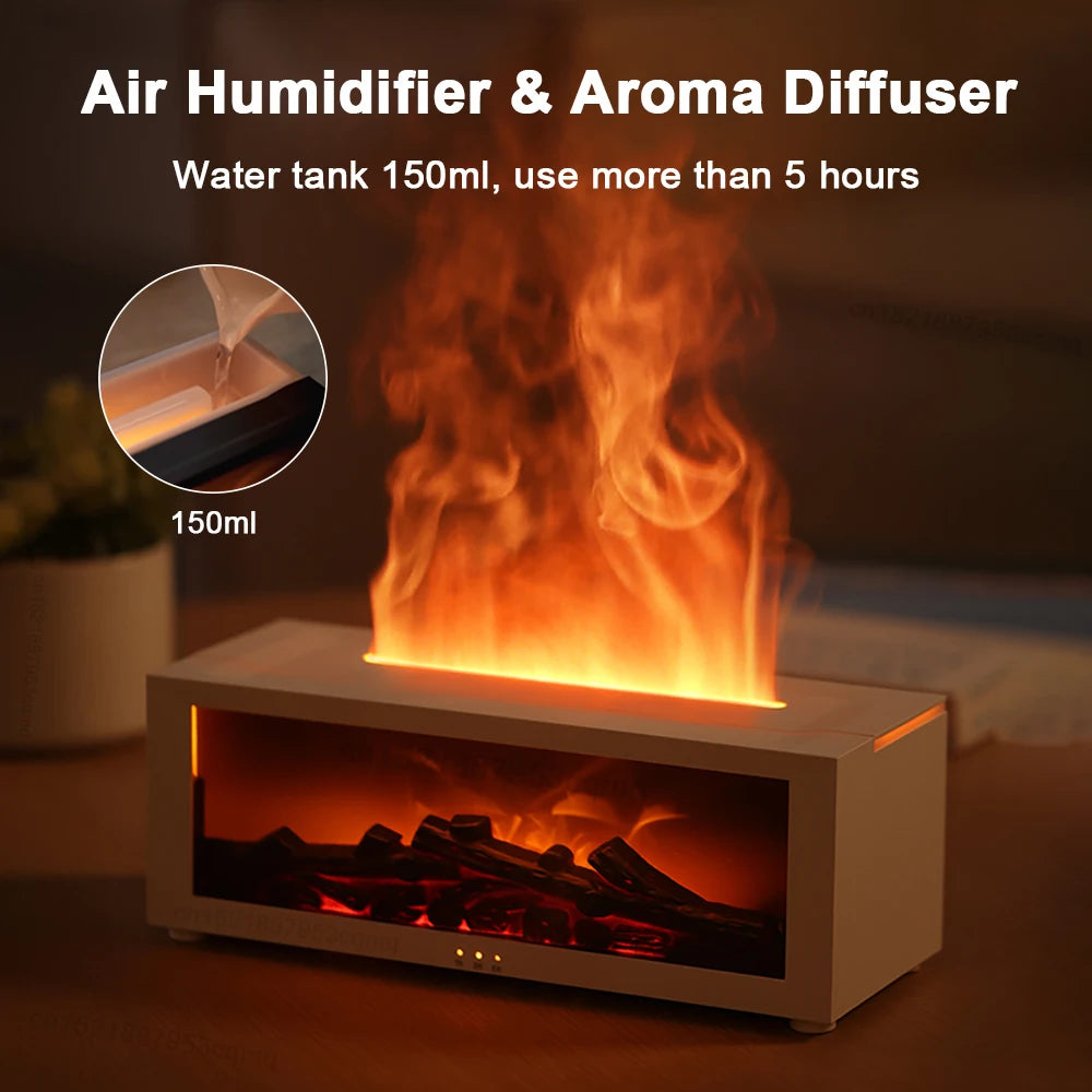 Air Humidifier & Aroma Diffuser – LED Light, Remote Control, Essential Oils