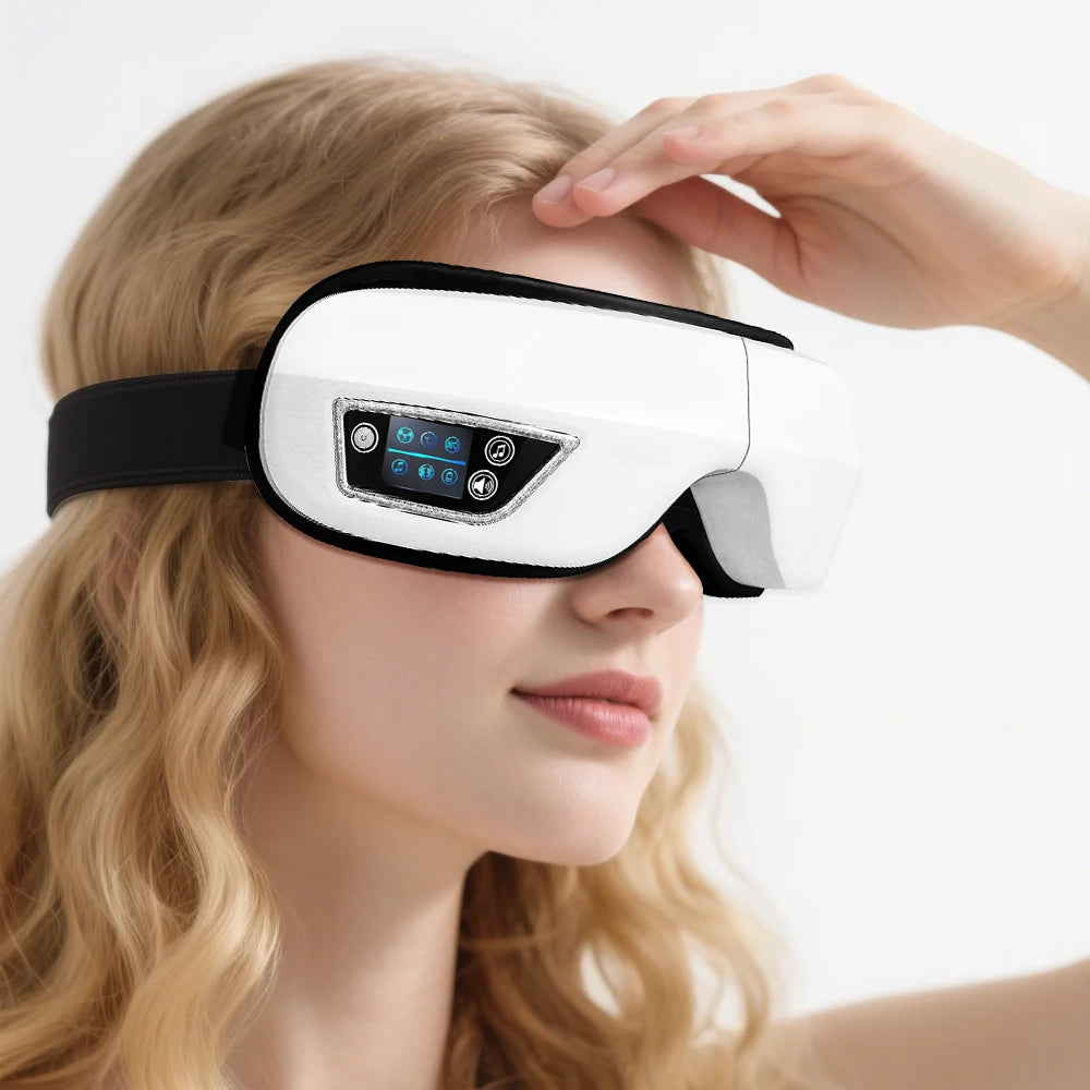Smart Vibration Eye Massager – Airbag Compress, Bluetooth Music, Eye Relaxation & Fatigue Relief Sleeping Mask
