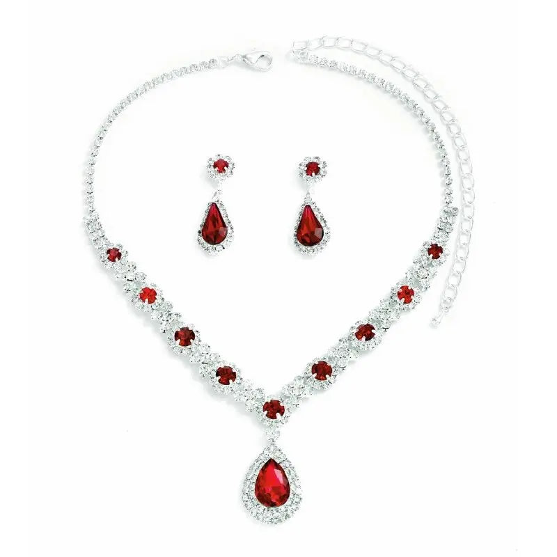 Goutte de Cristal – 3-Piece Necklace & Earrings Set