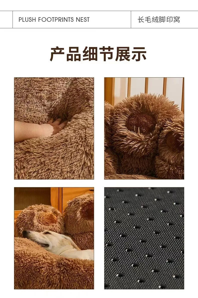 Pet Kennel Bed – Medium/Large Dogs, Plush Sofa, Sleeping Pad, Corgi & Golden Retriever