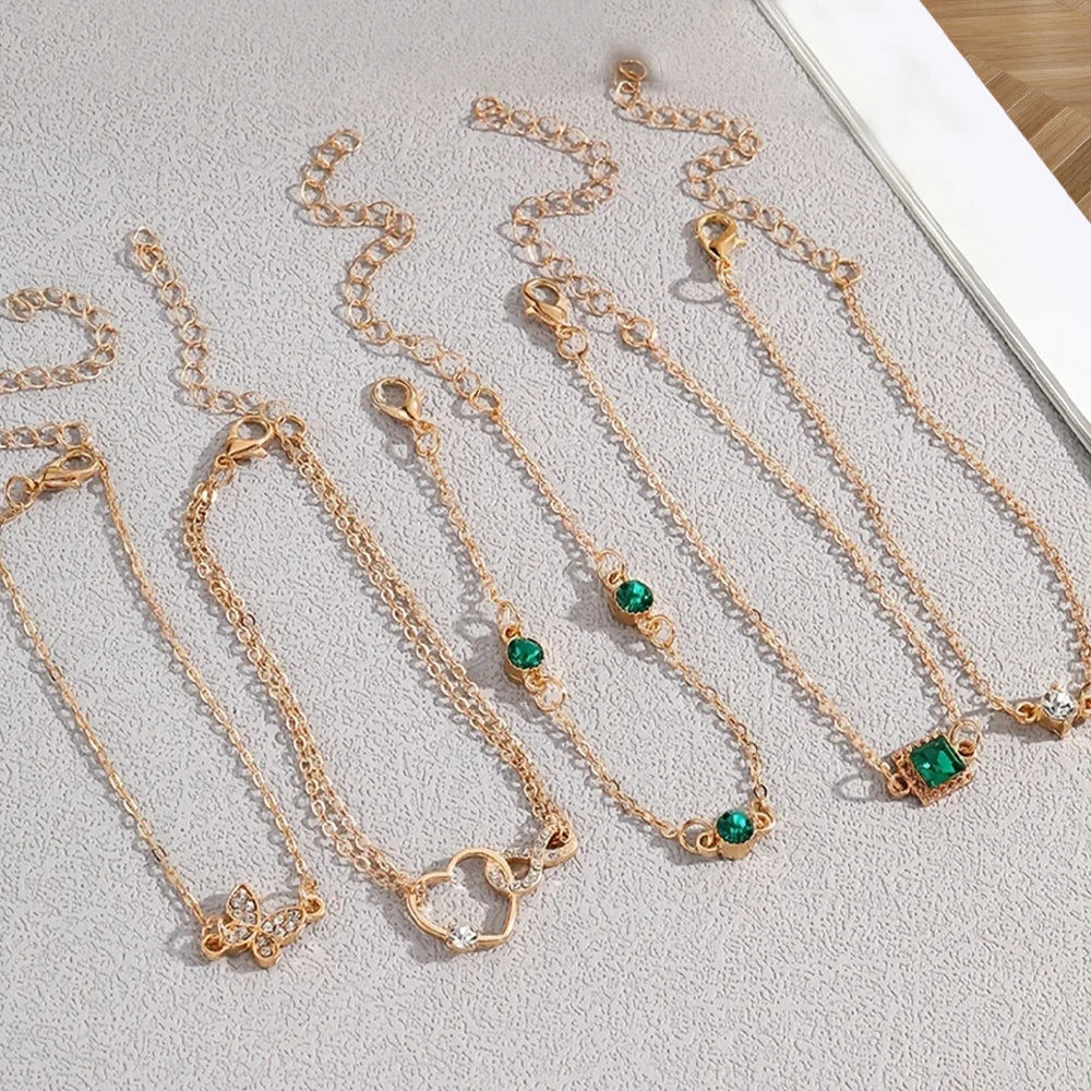 Éclat Infini – 5-Piece Rhinestone Bracelet Set