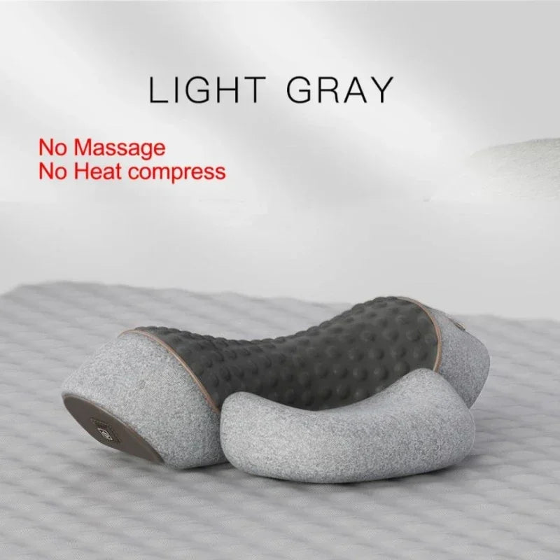Electric Neck Massager Pillow – Heating, Vibration, Cervical Traction, Memory Foam Spine Support