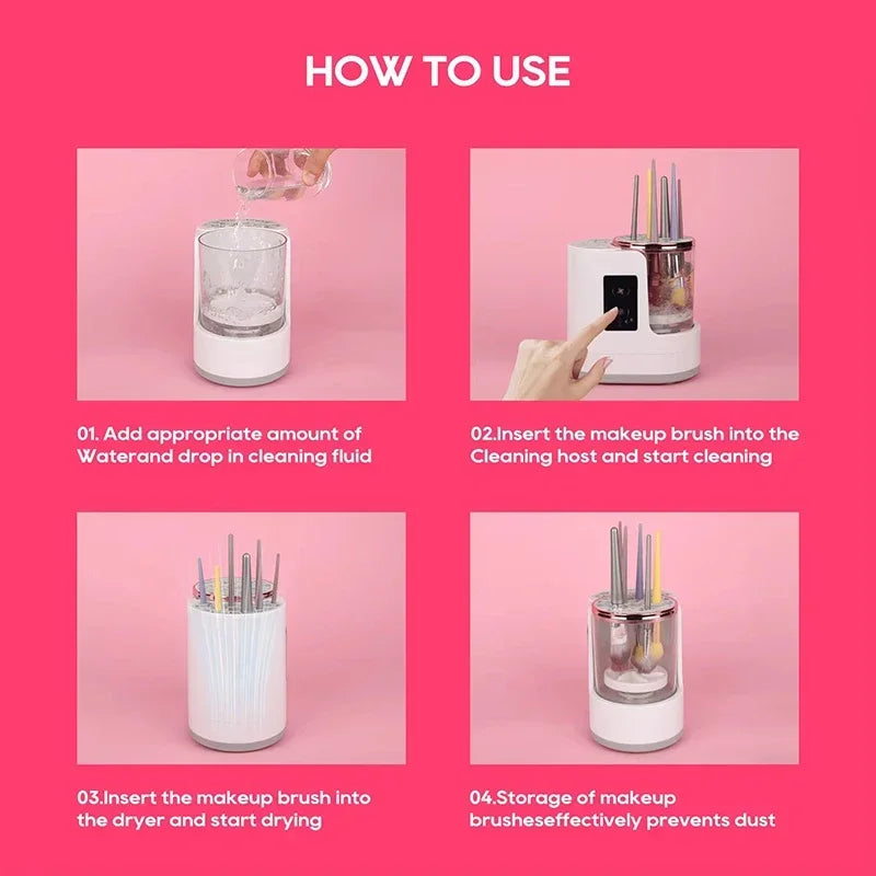 3-in-1 Electric USB Makeup Brush Cleaner & Dryer