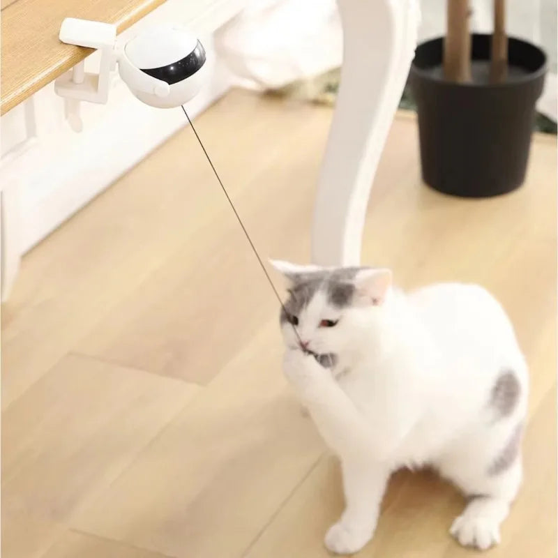 Automatic Cat Teaser Ball – Hands-Free, Clamp Design, 5-Min Timer, Auto Shutoff