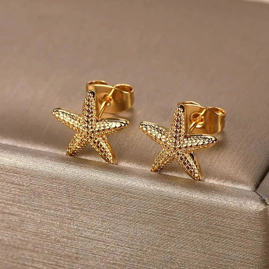Étoile de Mer – Vintage Starfish Stud Earrings