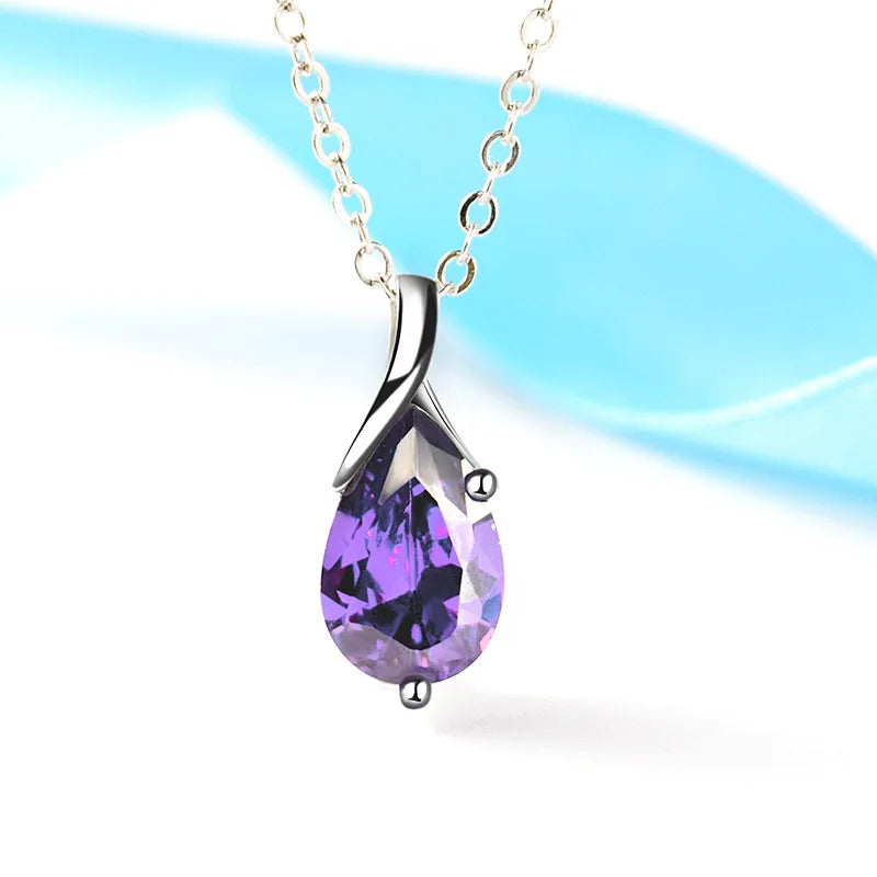 Larmes d’Ange – S925 Crystal Pendant Necklace