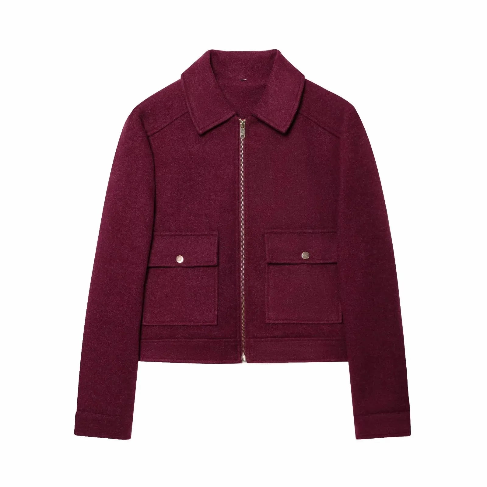 Veste Femme Zippée – Manches Longues, Poches, Automne/Hiver, Style Urbain Élégant