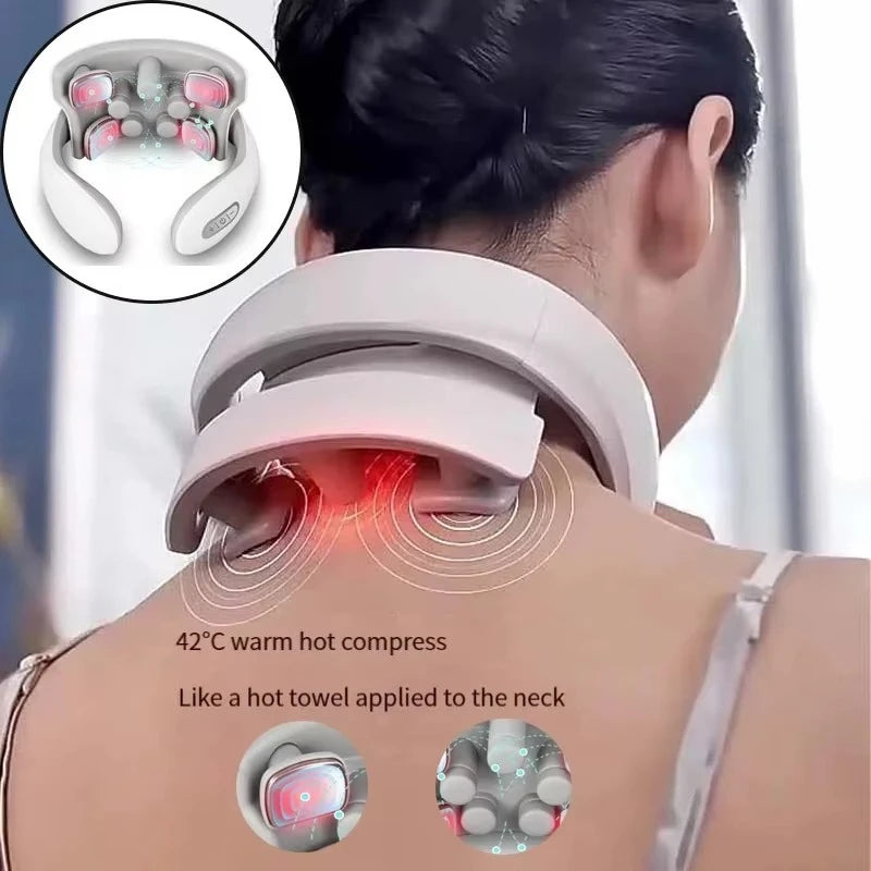Smart Neck Massager – Shoulder & Cervical, Heating, Magnetic Pulse, Pain Relief Vibrator