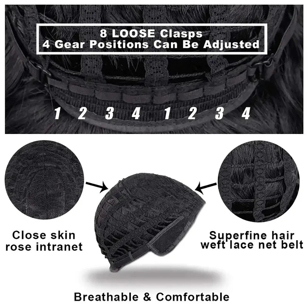 Light Gold Wig – Short Curly, Synthetic, Heat-Resistant, Daily & Party Use