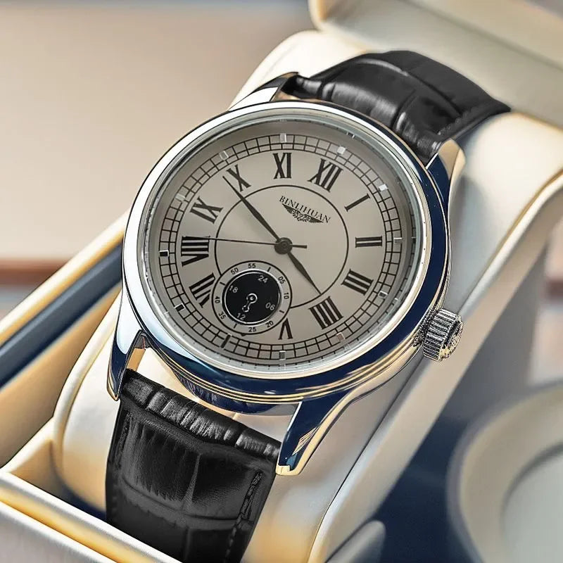 Men's Luxury Wristwatch – Quartz, Leather, Waterproof, Business Style