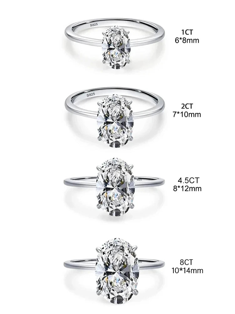 Éclat d’Amour – Sterling Silver Oval Zircon Ring