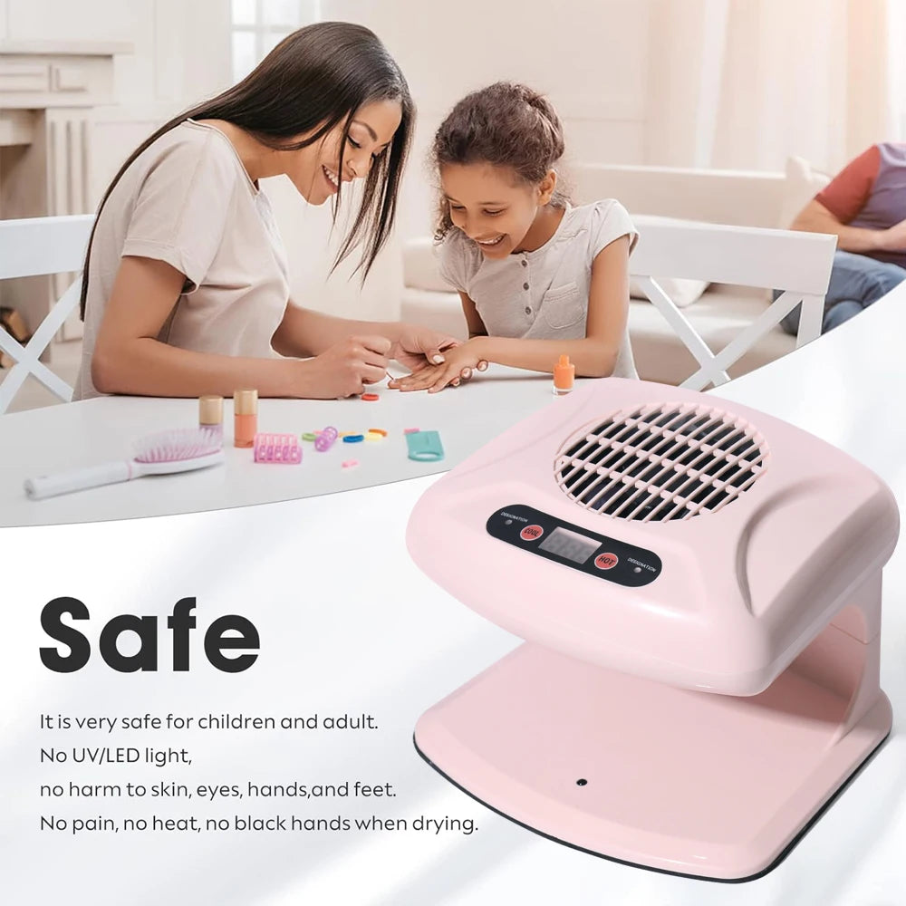 Nail Art Air Dryer – Hot & Cold, 300W, Timing, For Hands & Feet