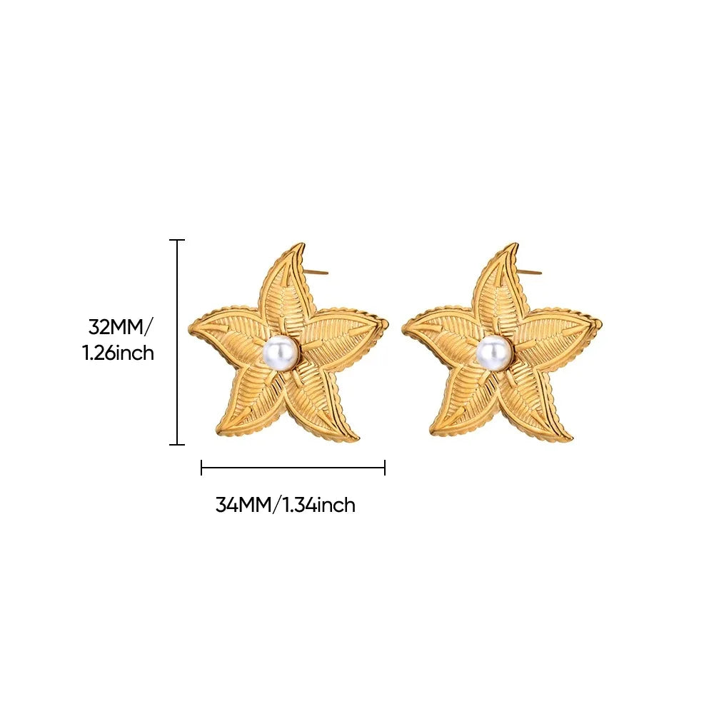 Étoile de Mer – Vintage Starfish Stud Earrings