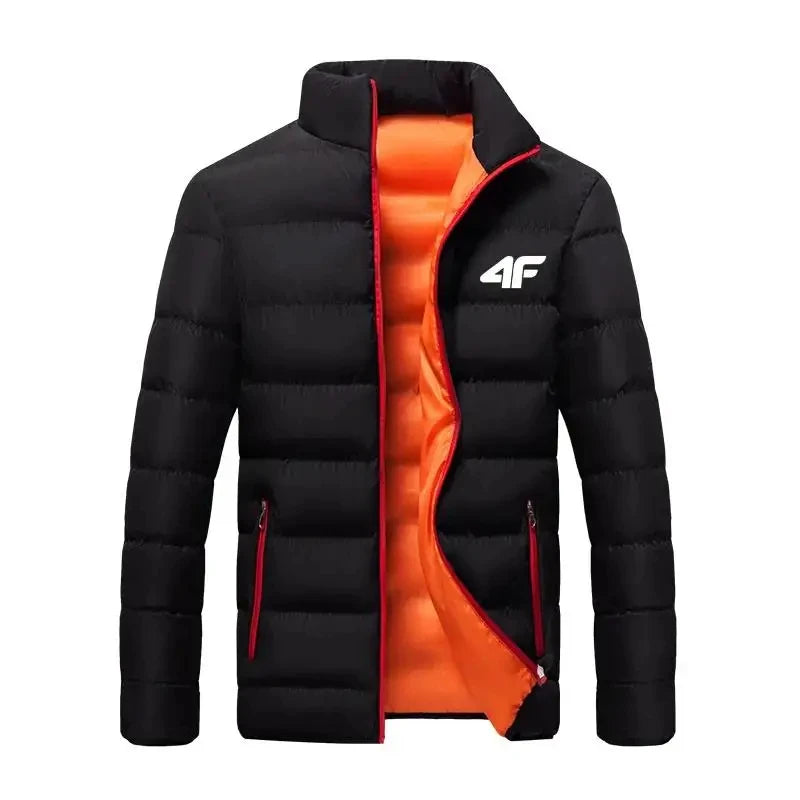 Men's Cotton Coat – Casual, Lightweight, Warm, Stand Collar, High Quality