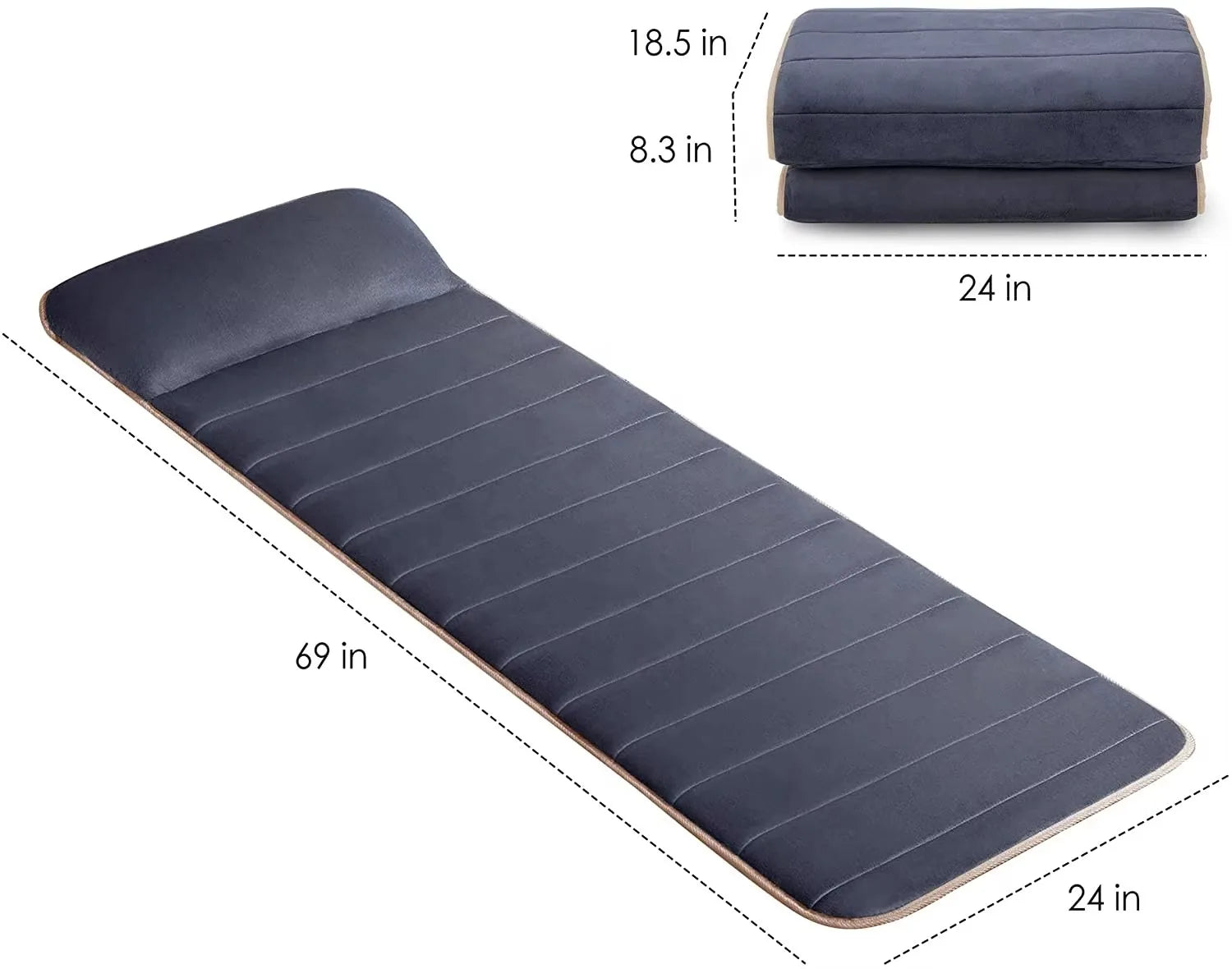 XINDU Full Body Massage Mat – Memory Foam, Heat, 10 Vibration Motors, 6 Heating Pads, Neck/Waist/Legs