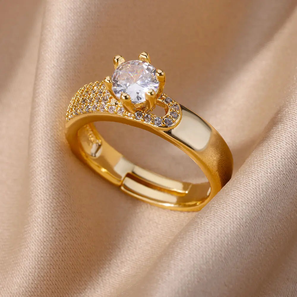 Gold Color Turkish Evil Eye Ring for Women