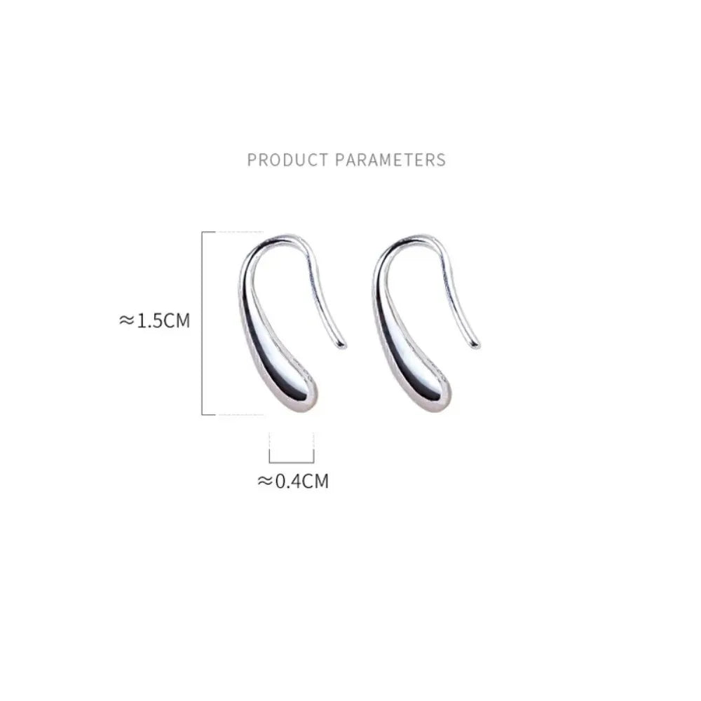 Goutte Argentée – Water Drop Stud Earrings