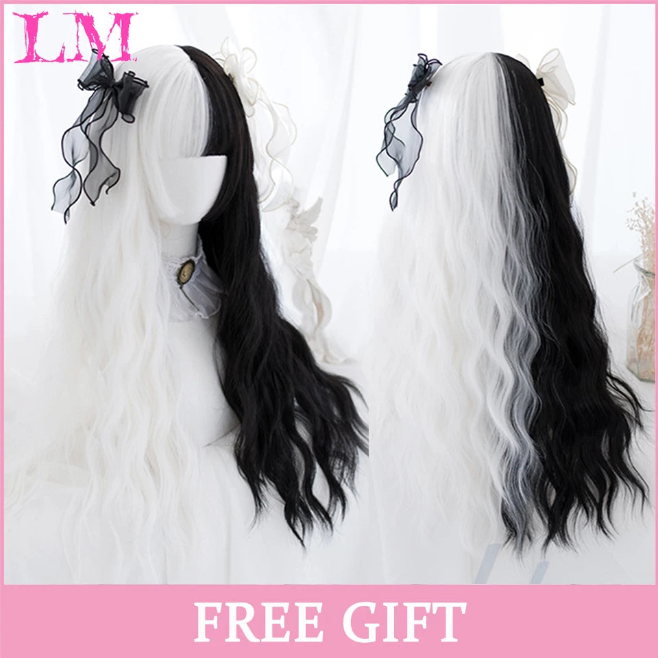 LM Cosplay Wig – 24" Long, Straight Pink, Bangs, Heat-Resistant