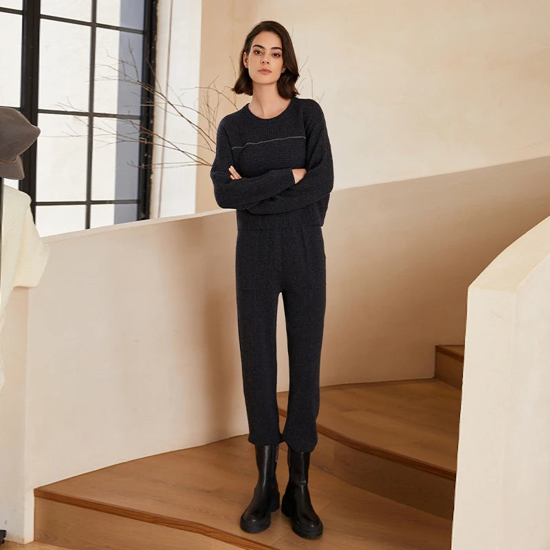 BC-211 Pull Femme Tricoté – 100% Laine Mérinos, Haut, Jumper