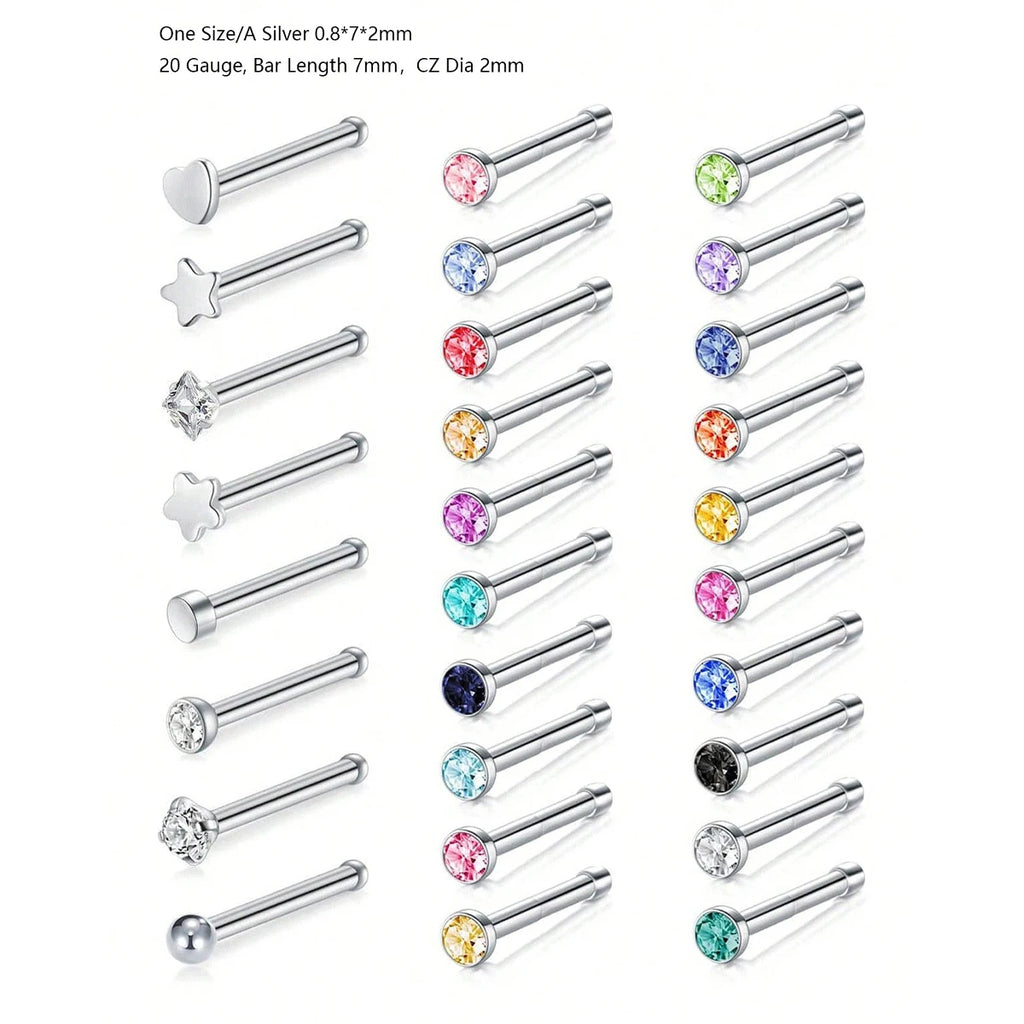 Éclat Set – 28pcs Nose Stud Collection