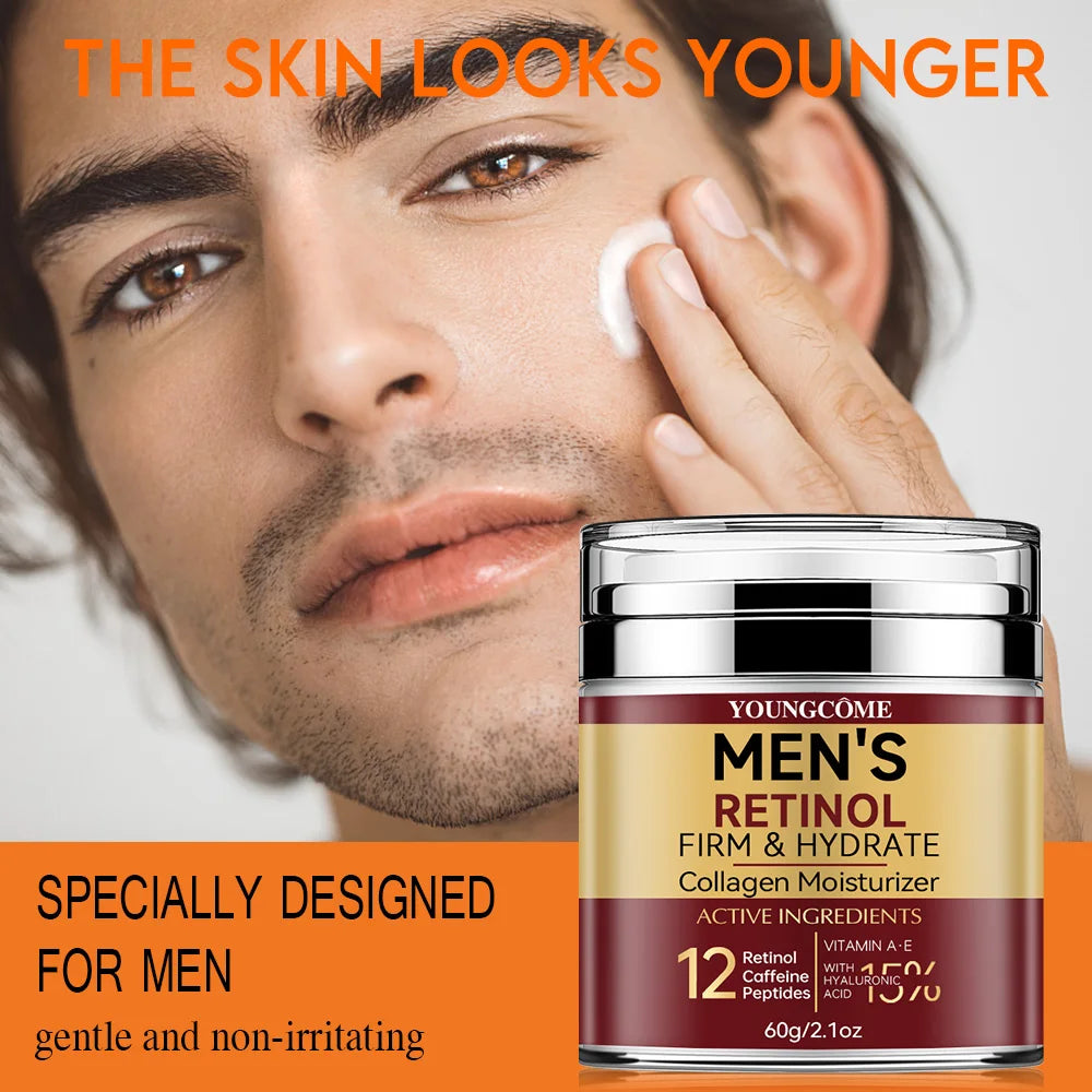 Men's Retinol Face Cream – Firming, Moisturizing, Collagen, Brightening, Wrinkle Smooth