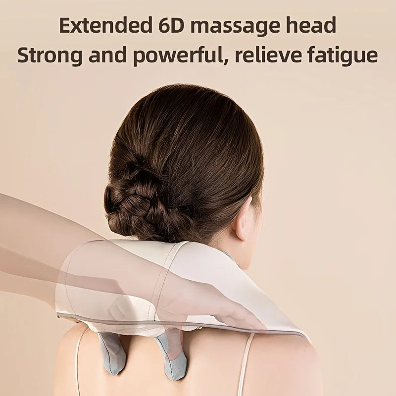 Wireless Electric Neck & Back Massager – Kneading, Shoulder & Trapezius Massage Pillow