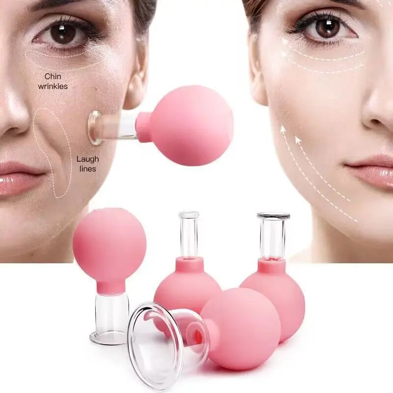 Rubber Face Cupping Massager – Skin Lifting, Anti-Wrinkle & Anti-Cellulite, Facial Therapy Tool