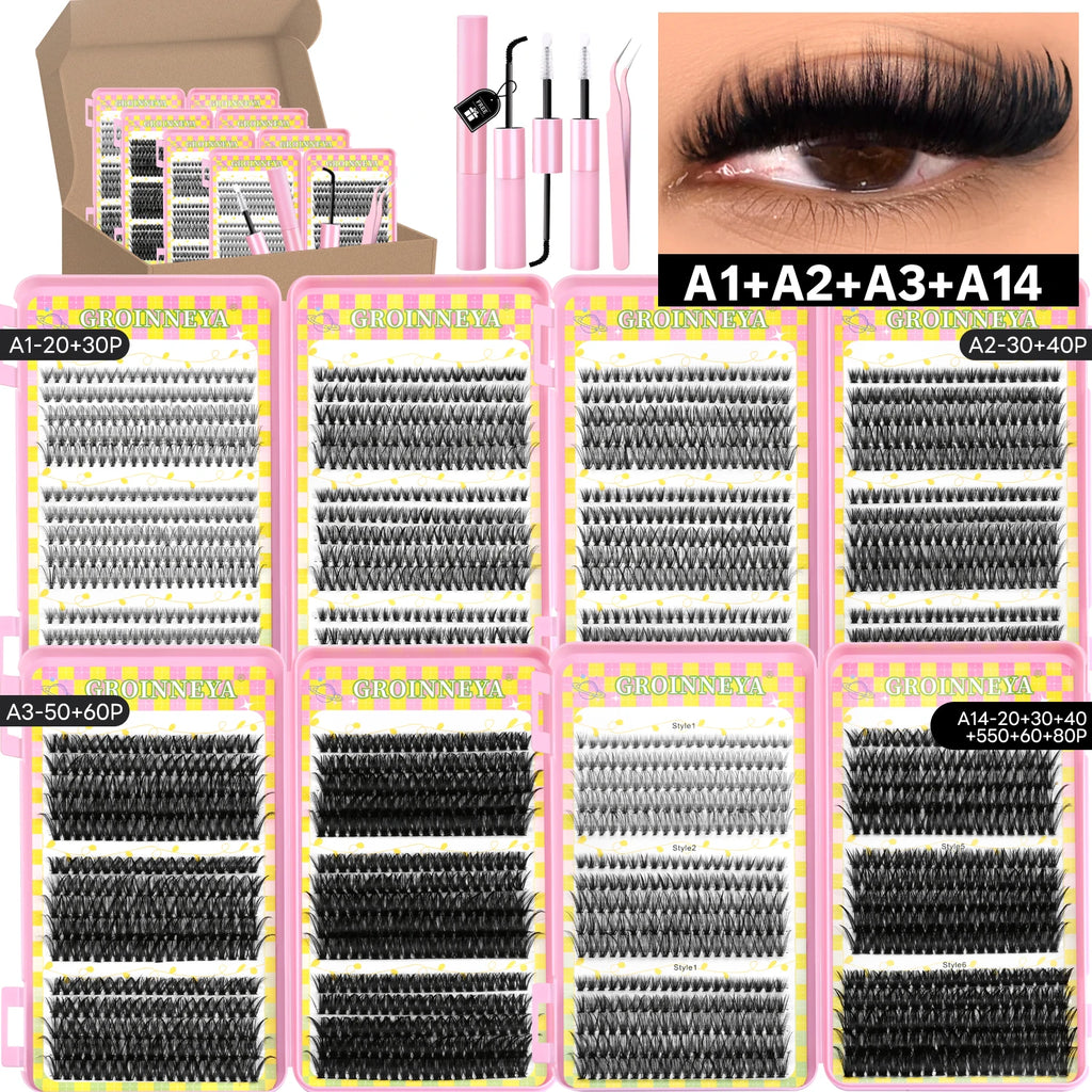 Clusters Lashes Book – High Capacity, Mixed Styles 10–16mm, Mega Volume, Wispy Cluster Lashes