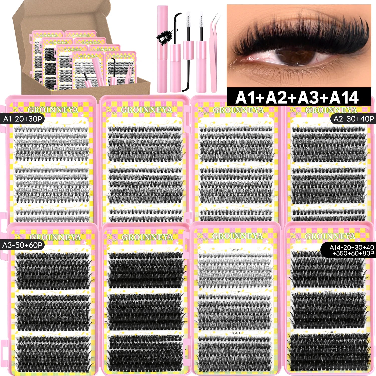 Clusters Lashes Book – High Capacity, Mixed Styles 10–16mm, Mega Volume, Wispy Cluster Lashes
