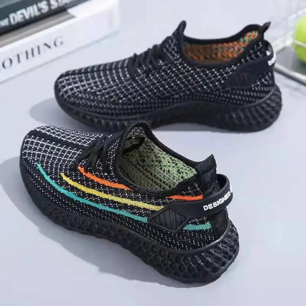 Women's Summer Woven Mesh Sneakers – Breathable Casual Sports Shoes