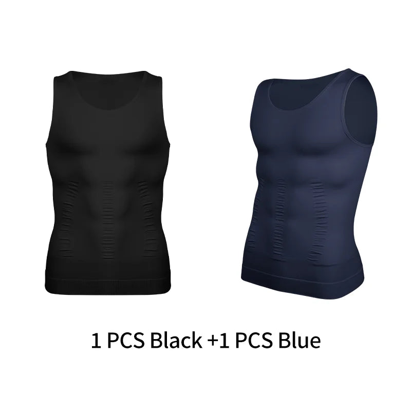 Men's Slimming Body Shaper Vest – Abs Control, Gym Workout, Compression Tank Top, Sleeveless