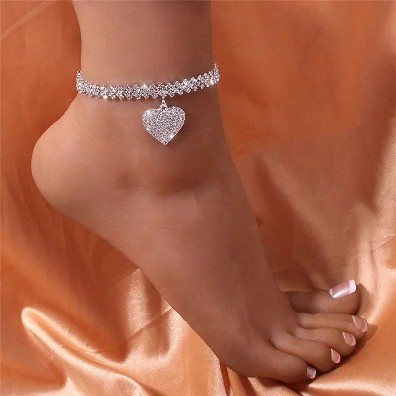 Amour Géométrique – Water Diamond Foot Chain Bracelet