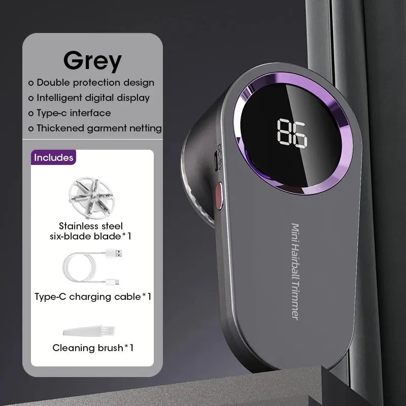 LED Electric Lint Remover – USB Rechargeable Fabric Shaver for Clothing